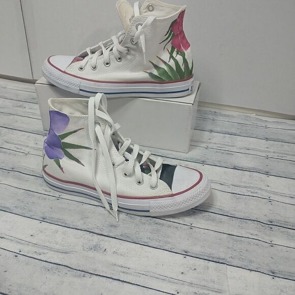 Women's Converse All Star Chuck Taylor Floral Designer Size 7 - Picture 2 of 9
